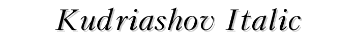 Kudriashov Italic font